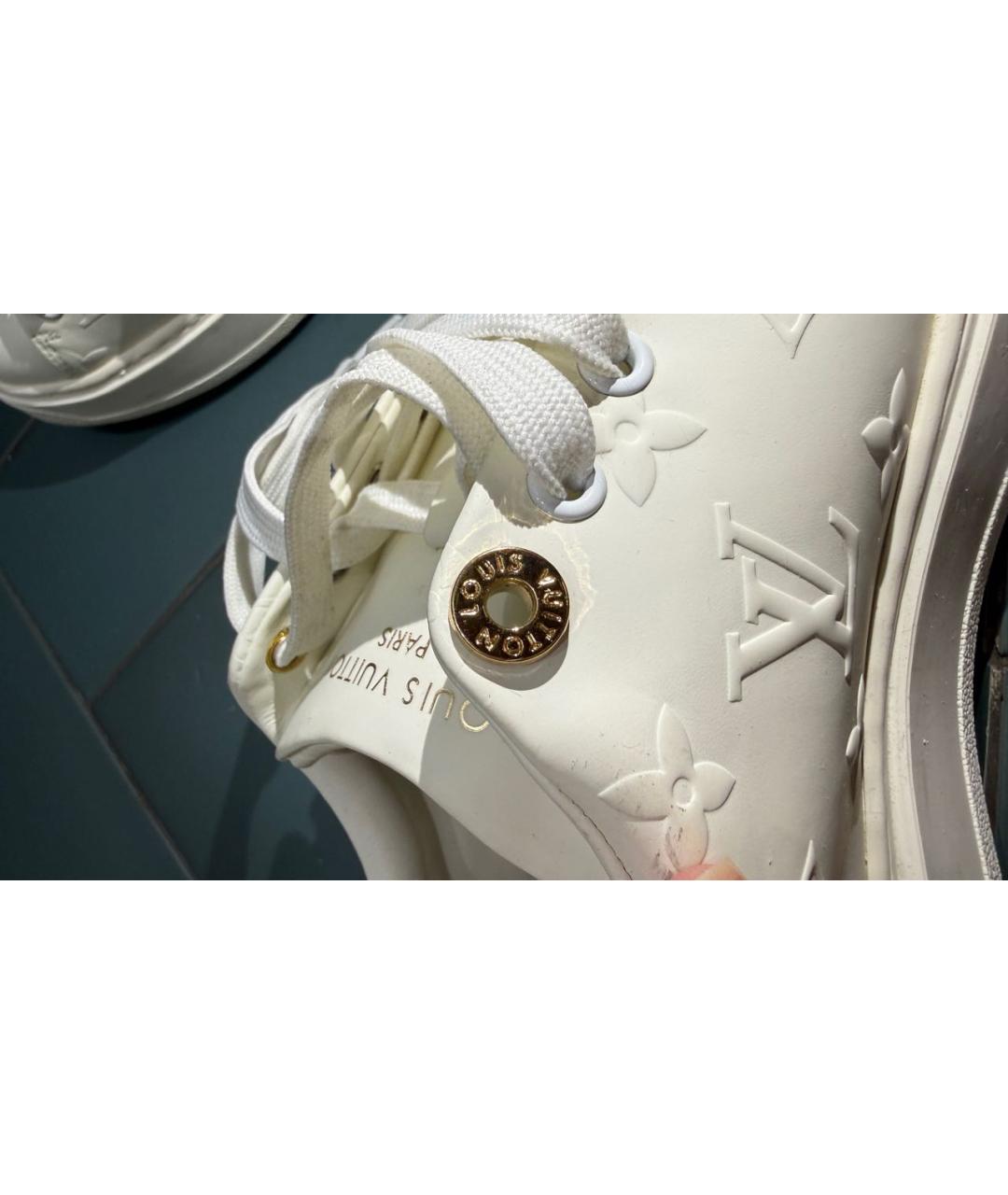 LOUIS VUITTON Белые кожаные кроссовки, фото 6