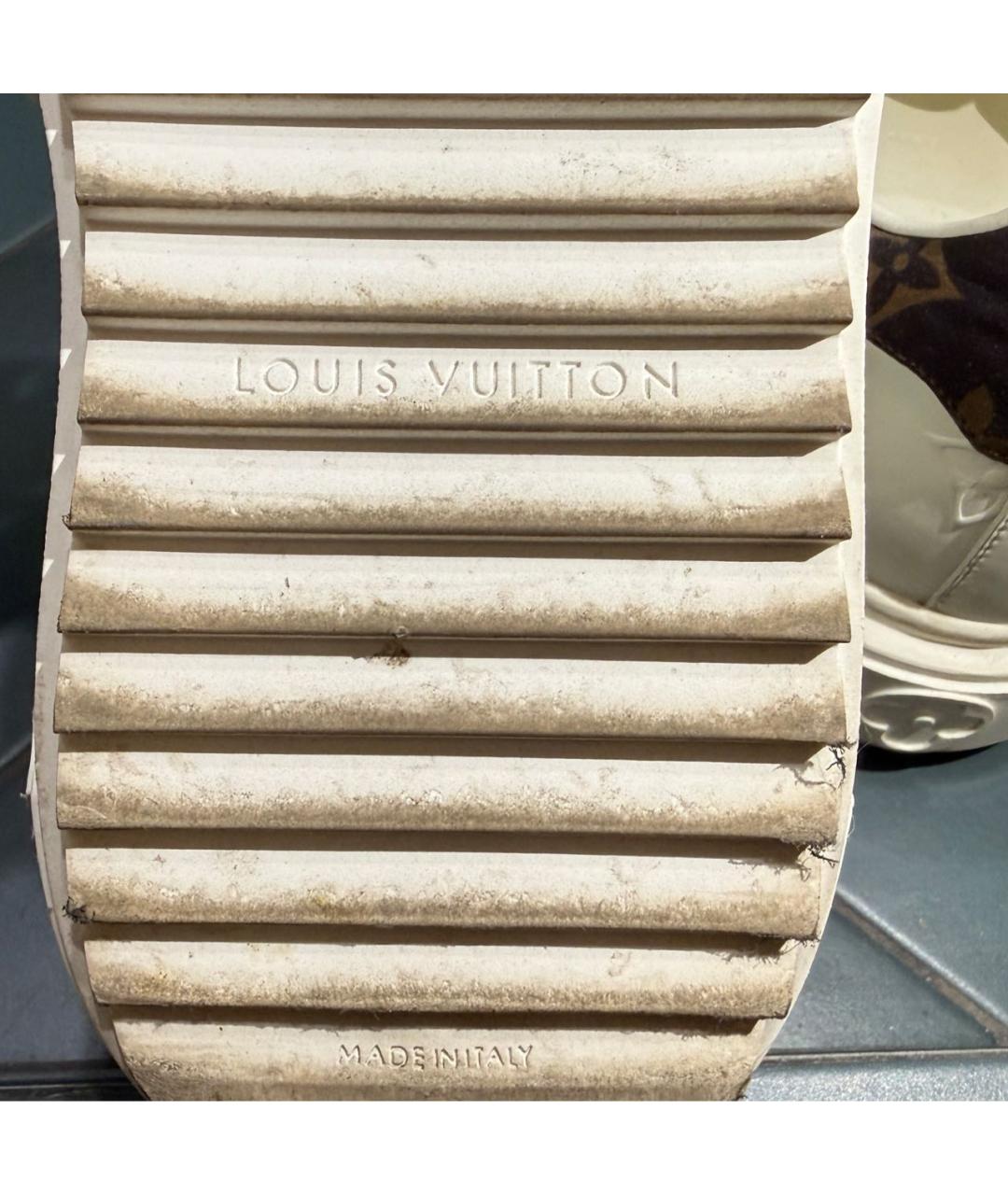 LOUIS VUITTON Белые кожаные кроссовки, фото 8
