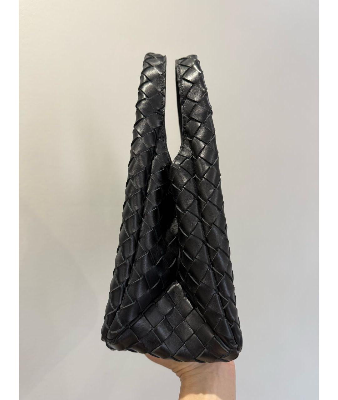 BOTTEGA VENETA Черная кожаная сумка с короткими ручками, фото 4