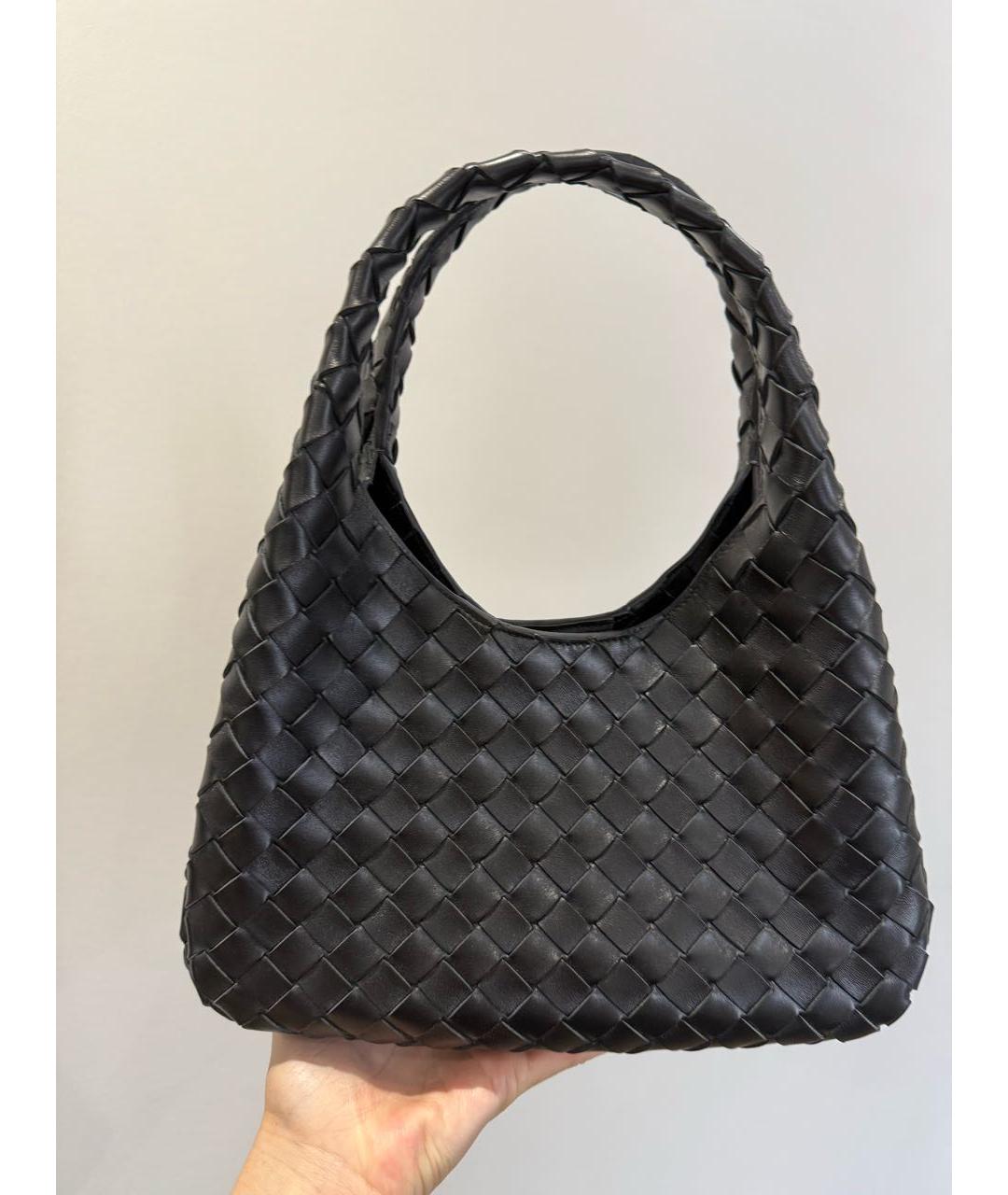 BOTTEGA VENETA Черная кожаная сумка с короткими ручками, фото 2