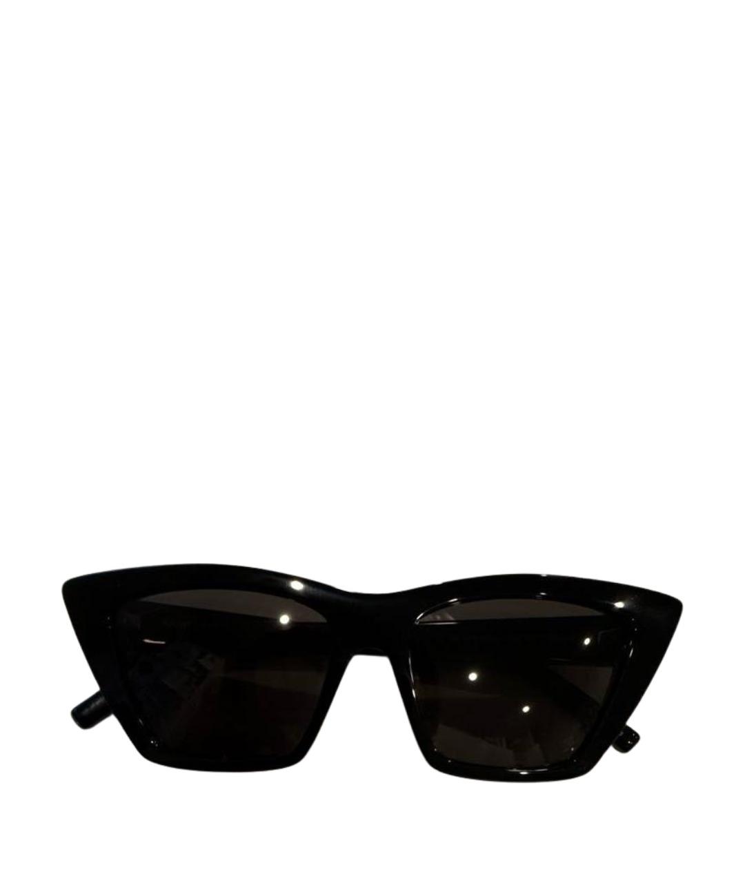 SAINT LAURENT Черные пластиковые солнцезащитные очки, фото 1
