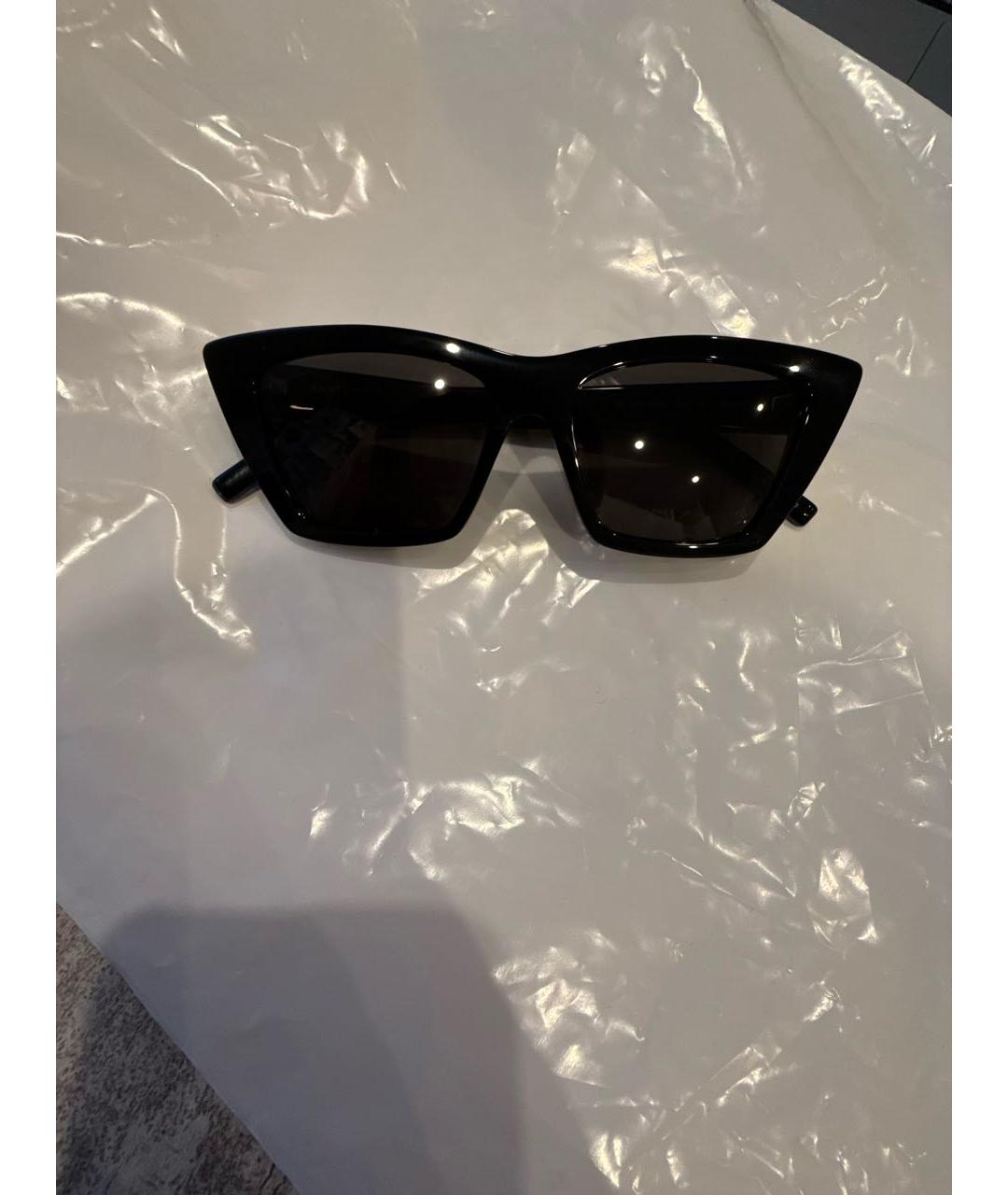SAINT LAURENT Черные пластиковые солнцезащитные очки, фото 5