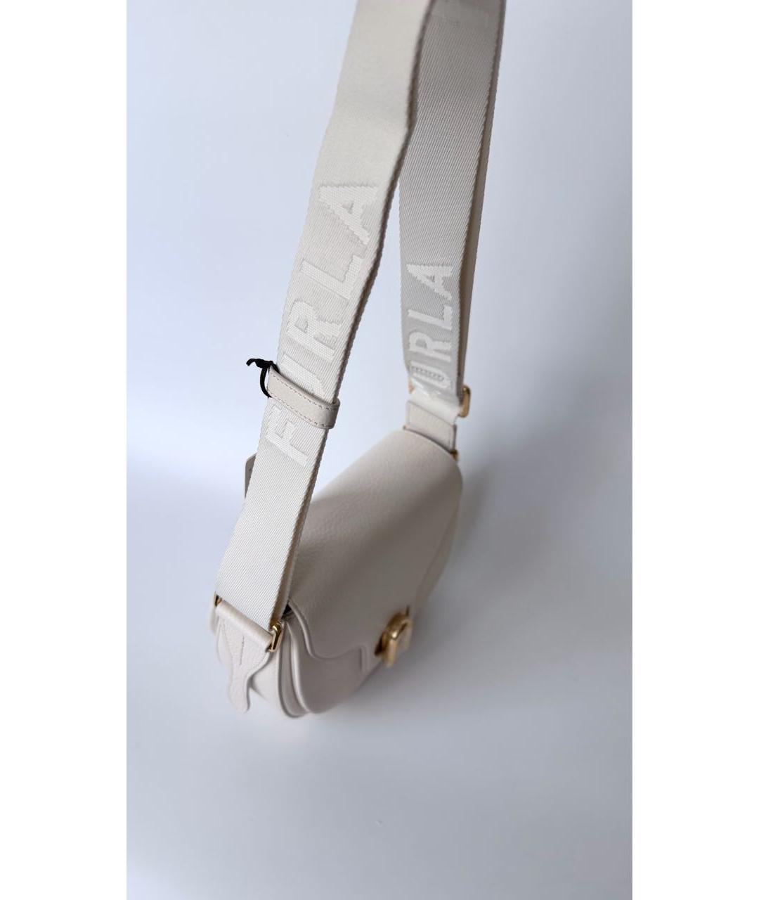 FURLA Белая кожаная сумка через плечо, фото 4