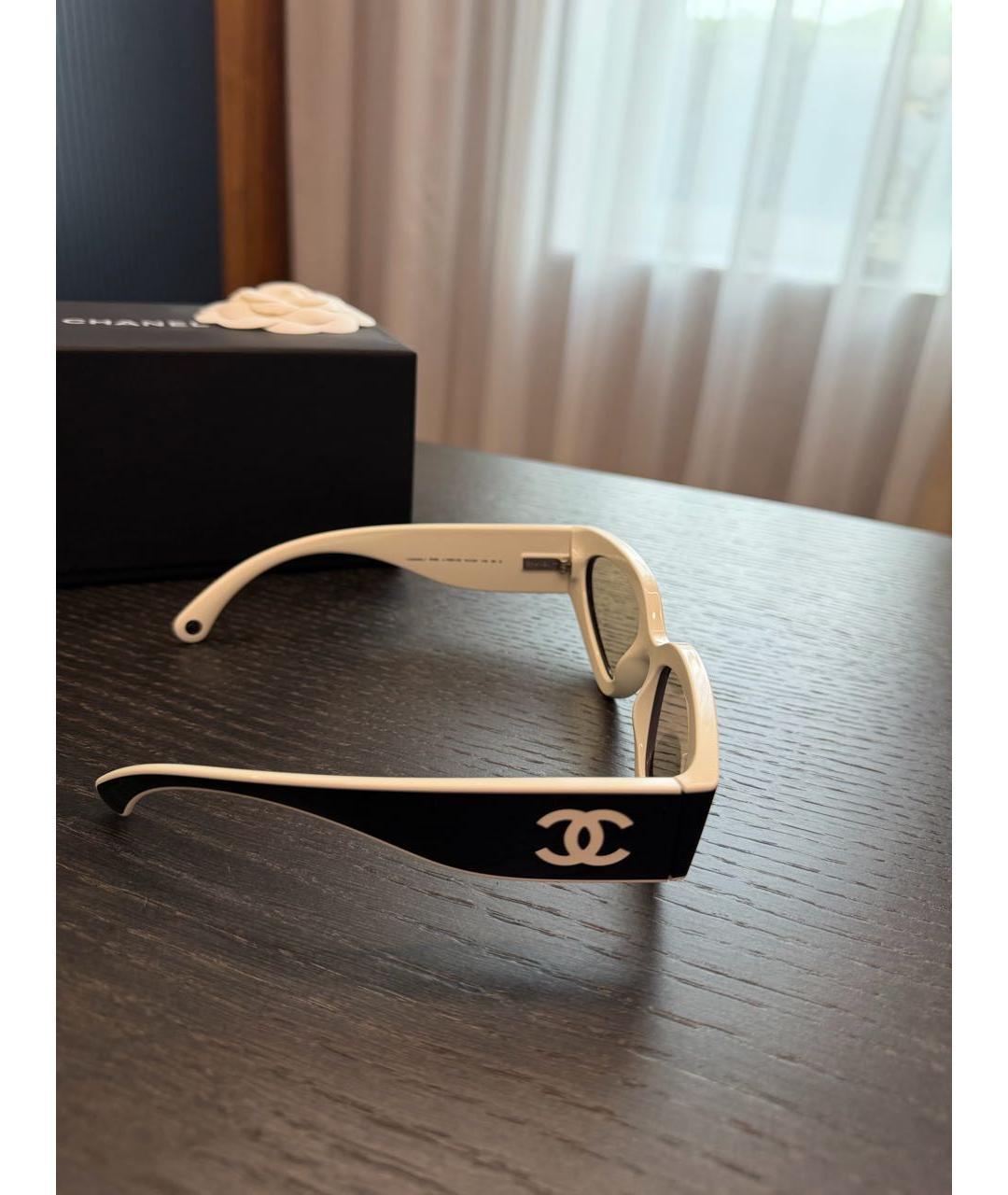 CHANEL Черные пластиковые солнцезащитные очки, фото 3
