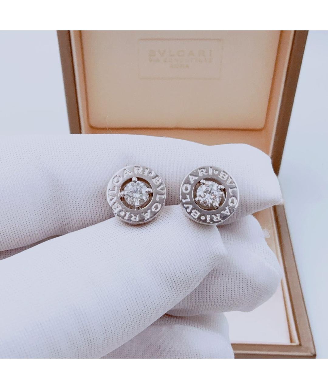 BVLGARI Белые серьги из белого золота, фото 7
