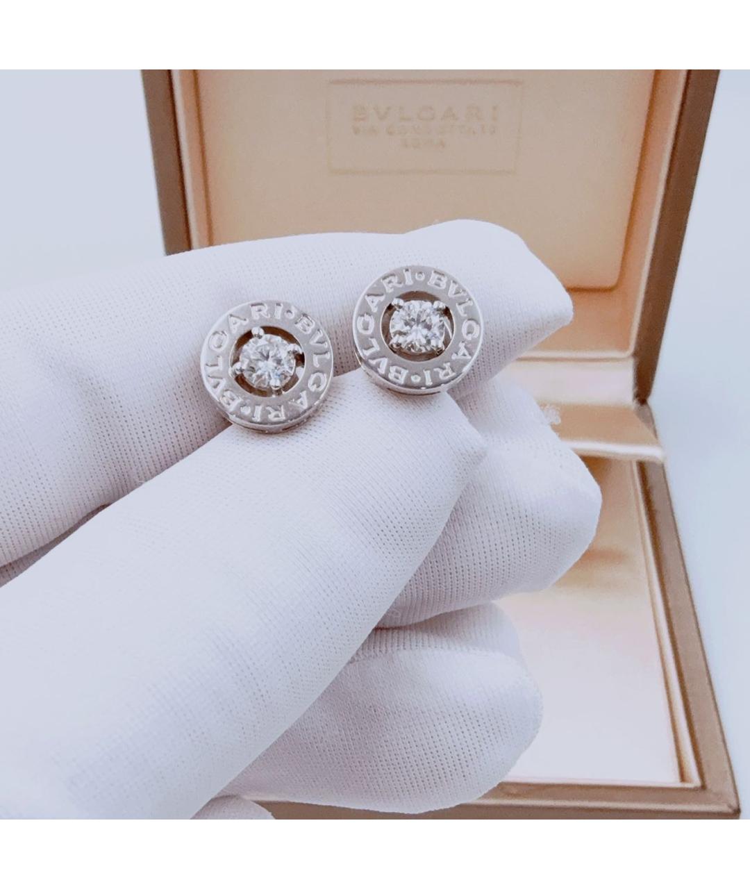 BVLGARI Белые серьги из белого золота, фото 3