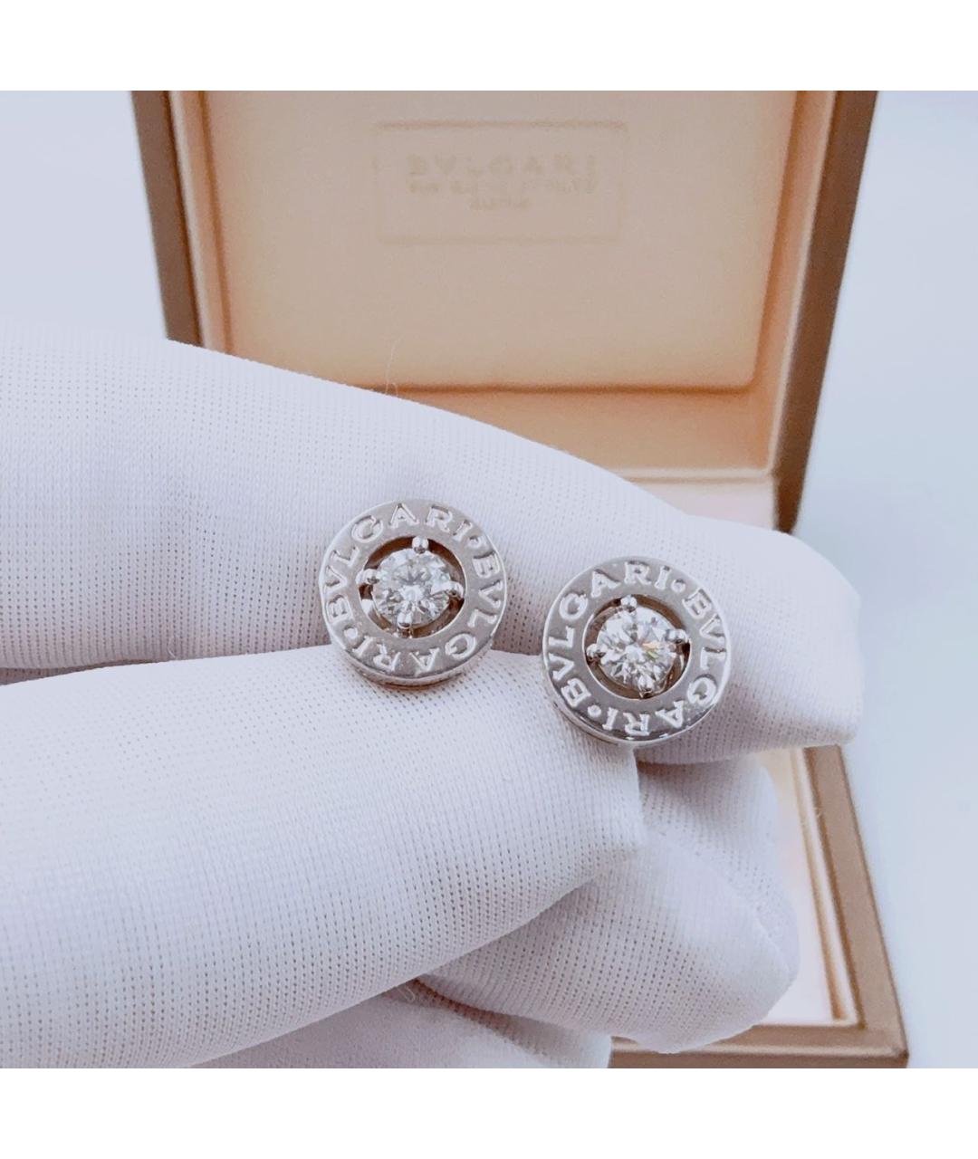 BVLGARI Белые серьги из белого золота, фото 4