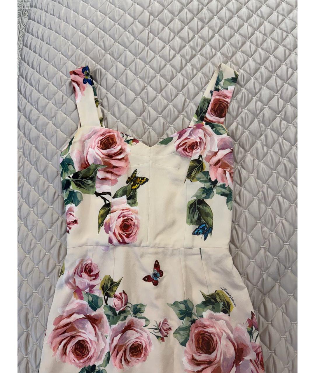 DOLCE&GABBANA Розовое вискозное коктейльное платье, фото 4