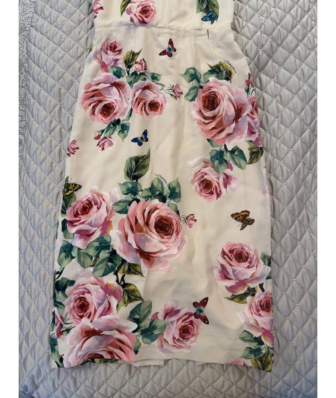 DOLCE&GABBANA Розовое вискозное коктейльное платье, фото 3