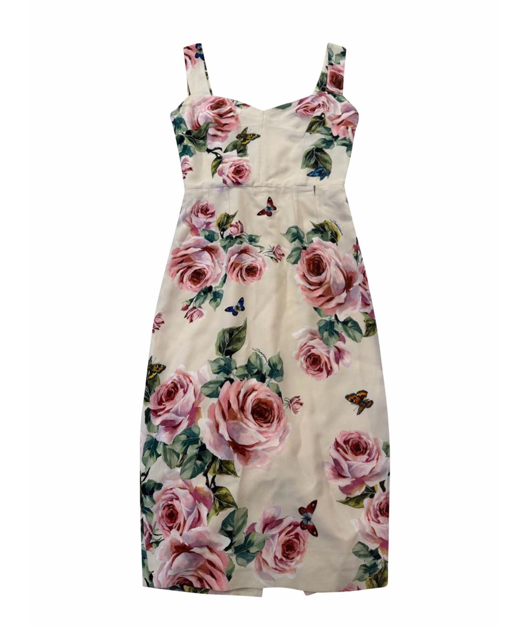 DOLCE&GABBANA Розовое вискозное коктейльное платье, фото 1