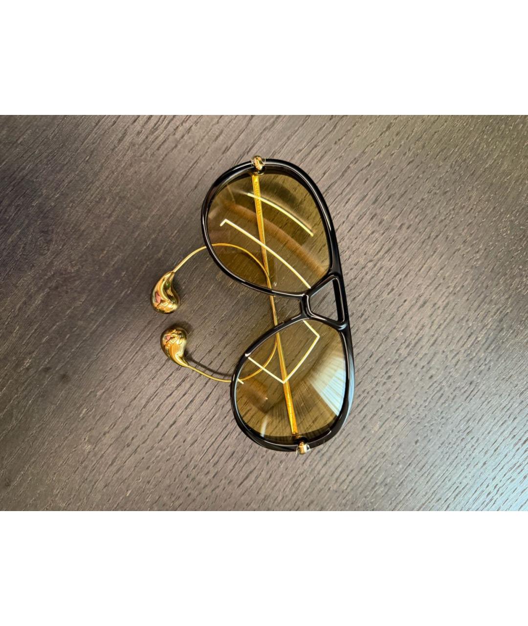BOTTEGA VENETA Коричневые пластиковые солнцезащитные очки, фото 3