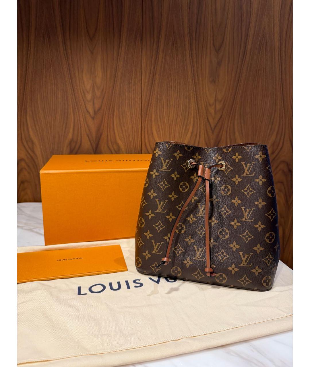 LOUIS VUITTON Коричневая сумка тоут, фото 9