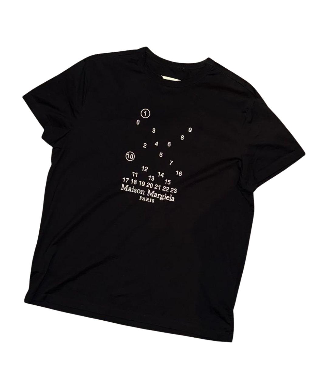 MAISON MARGIELA Черная хлопковая футболка, фото 4