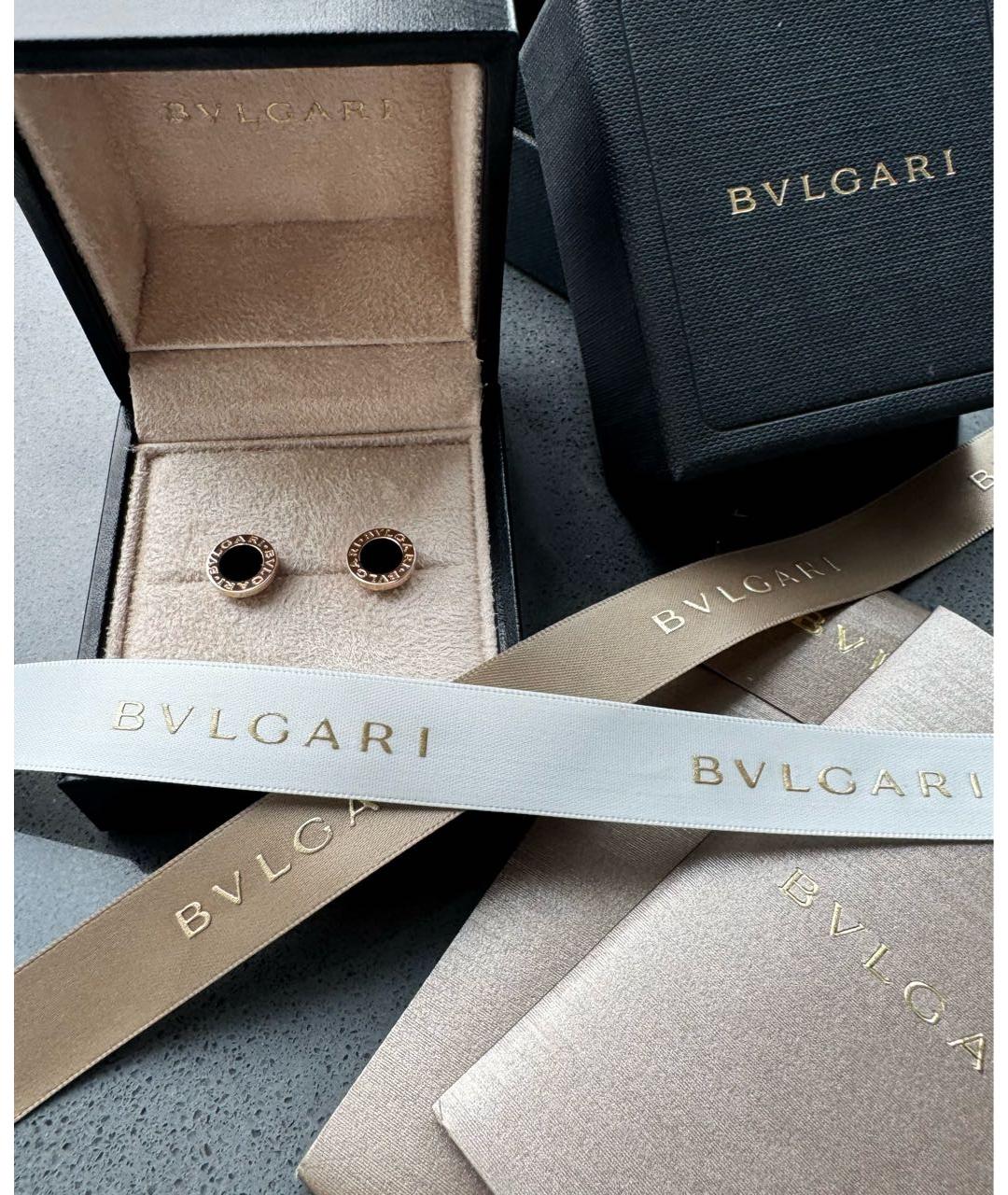 BVLGARI Золотые серьги из розового золота, фото 3