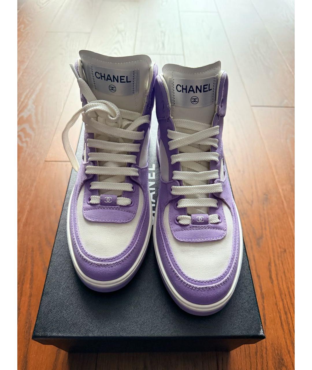 CHANEL Фиолетовые кеды, фото 2