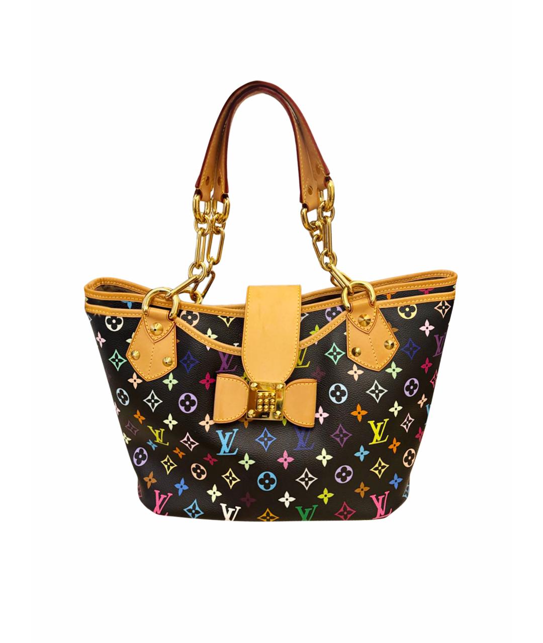 LOUIS VUITTON Черная кожаная сумка тоут, фото 1