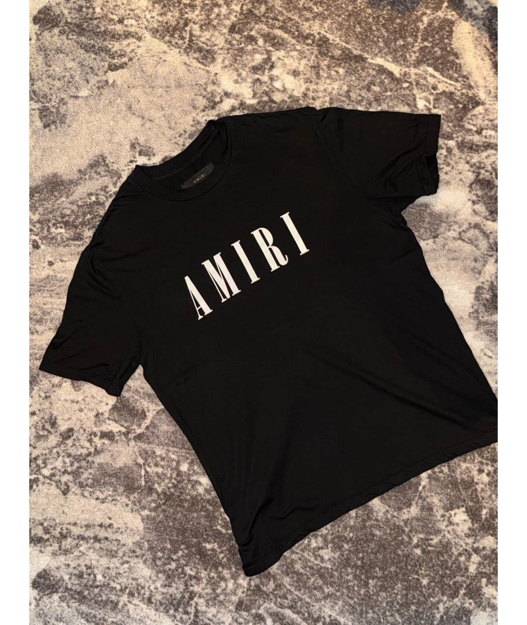 AMIRI Черная хлопковая футболка, фото 3