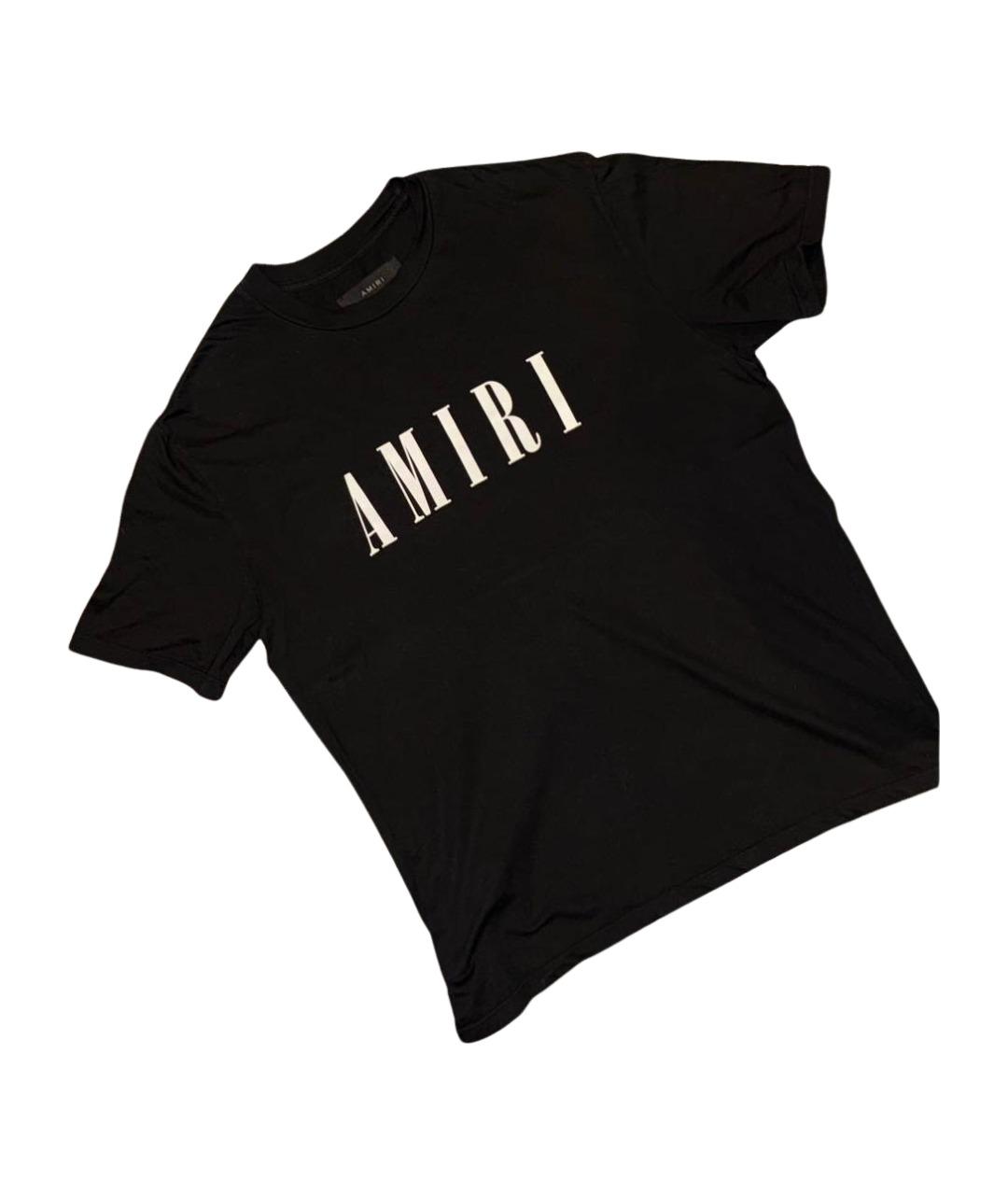 AMIRI Черная хлопковая футболка, фото 4