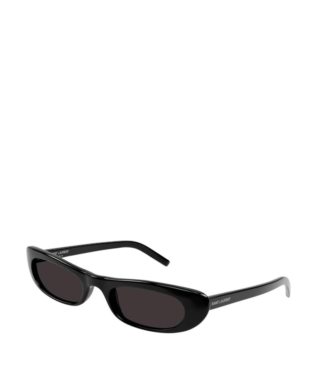 SAINT LAURENT Черные пластиковые солнцезащитные очки, фото 1