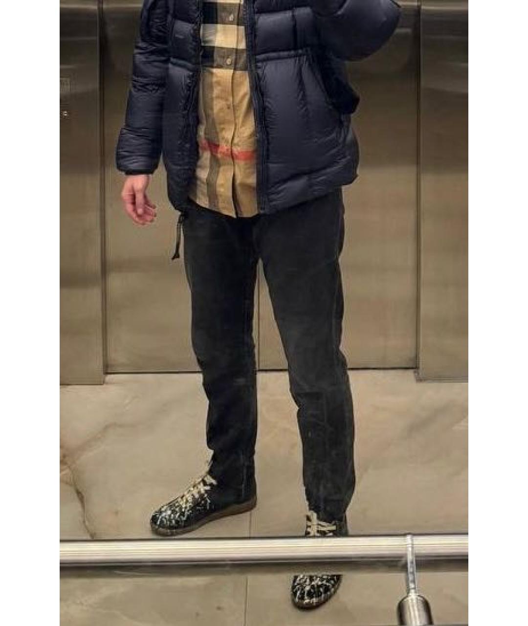 CORNELIANI Антрацитовые хлопковые прямые джинсы, фото 4