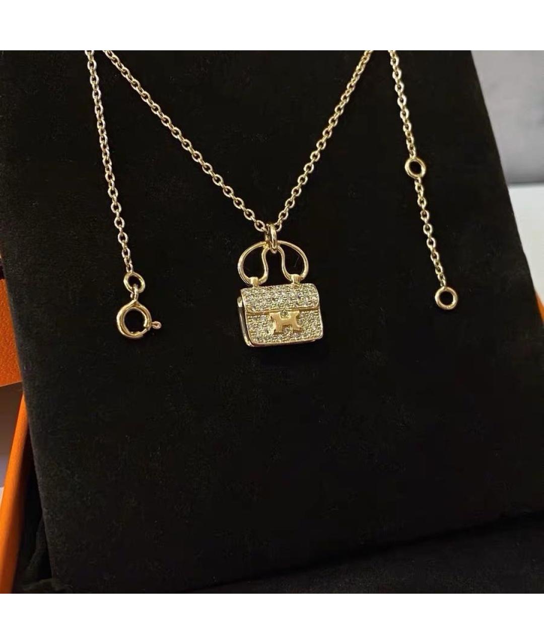 HERMES Розовое колье из розового золота, фото 4