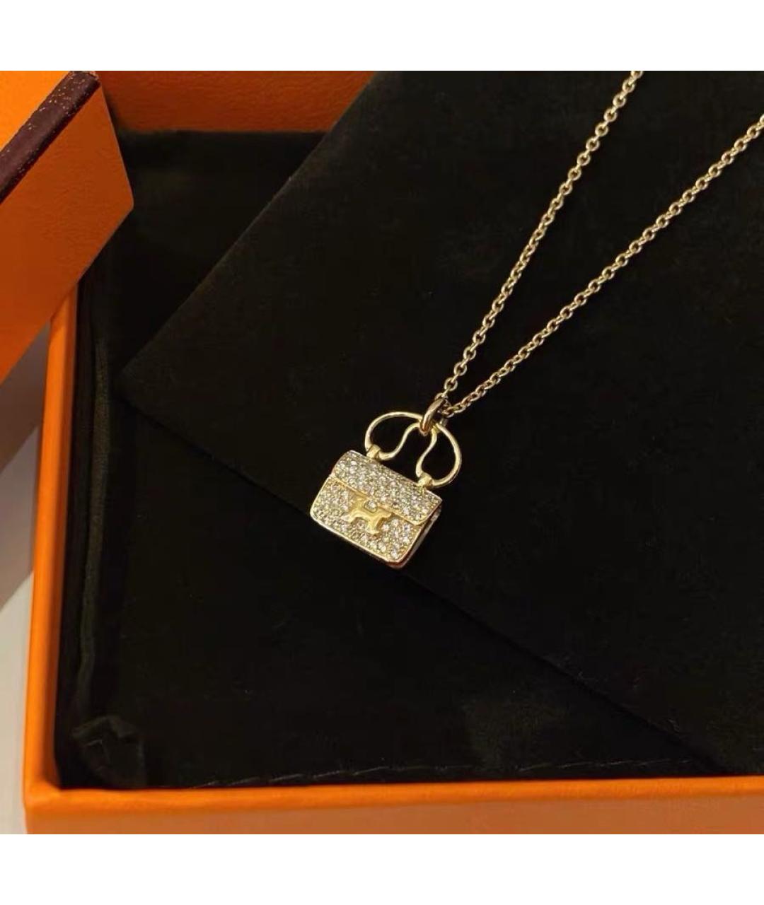 HERMES Розовое колье из розового золота, фото 2