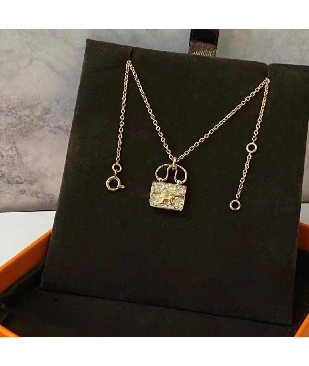 HERMES Розовое колье из розового золота, фото 3