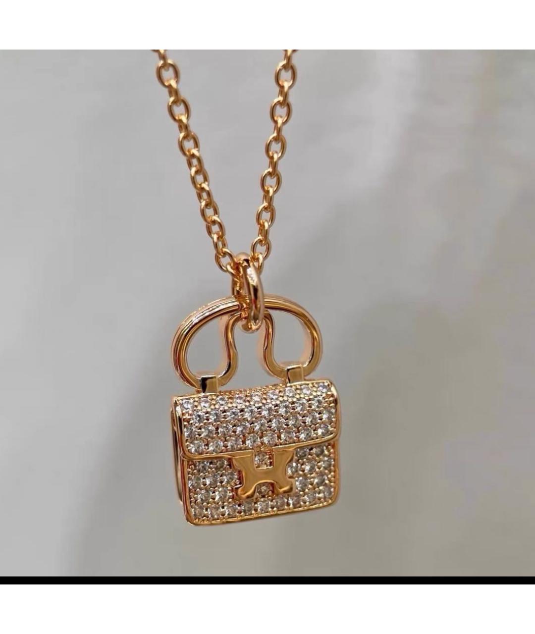 HERMES Розовое колье из розового золота, фото 7