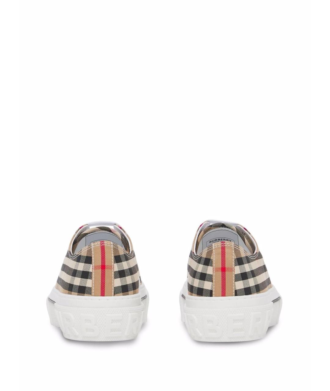 BURBERRY Бежевые текстильные кроссовки, фото 3