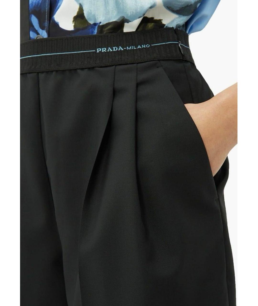 PRADA Черные шерстяные шорты, фото 4