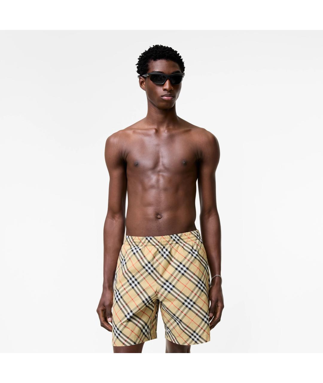 BURBERRY Бежевые полиамидовые плавки, фото 2