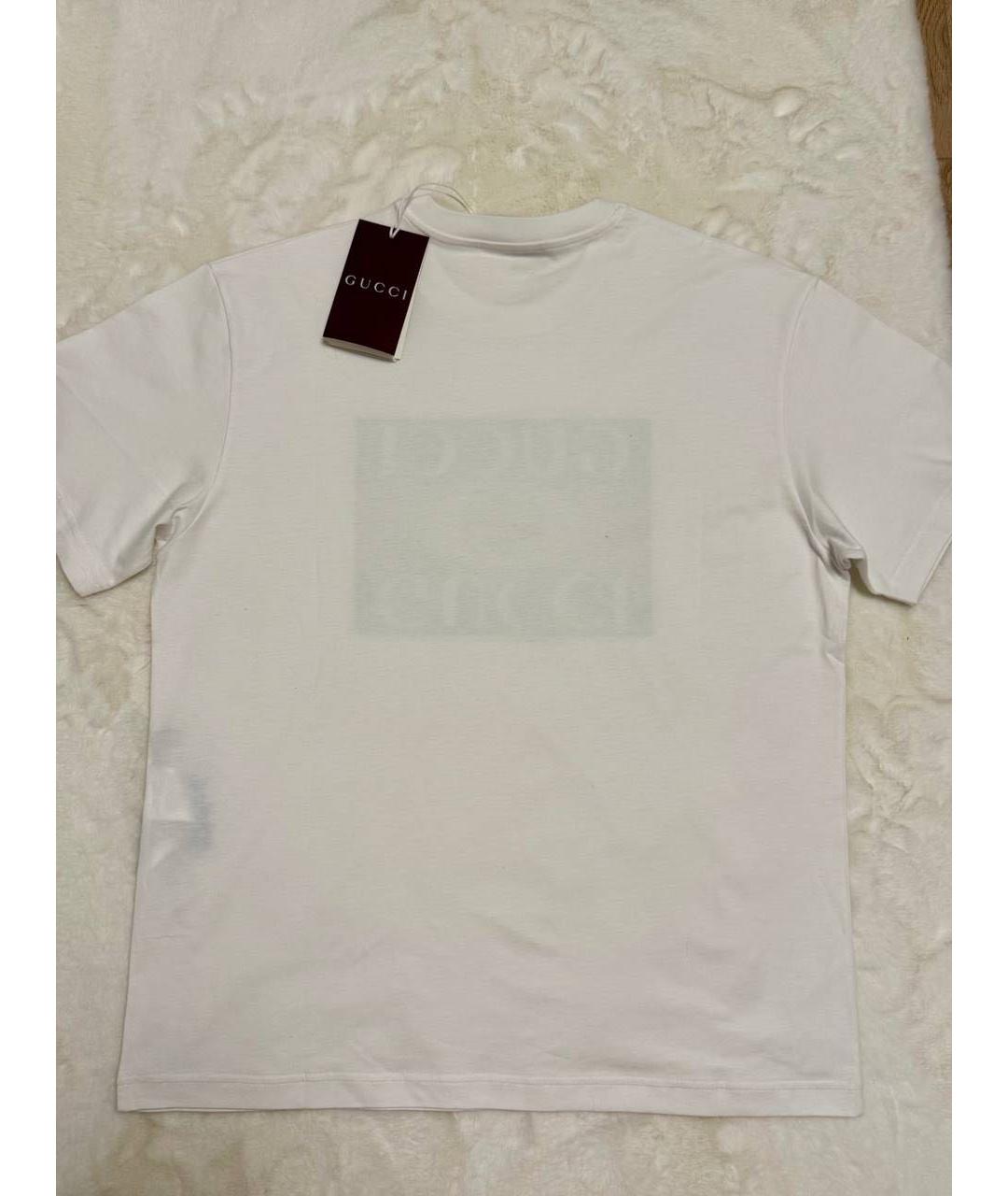 GUCCI Белая хлопковая футболка, фото 3