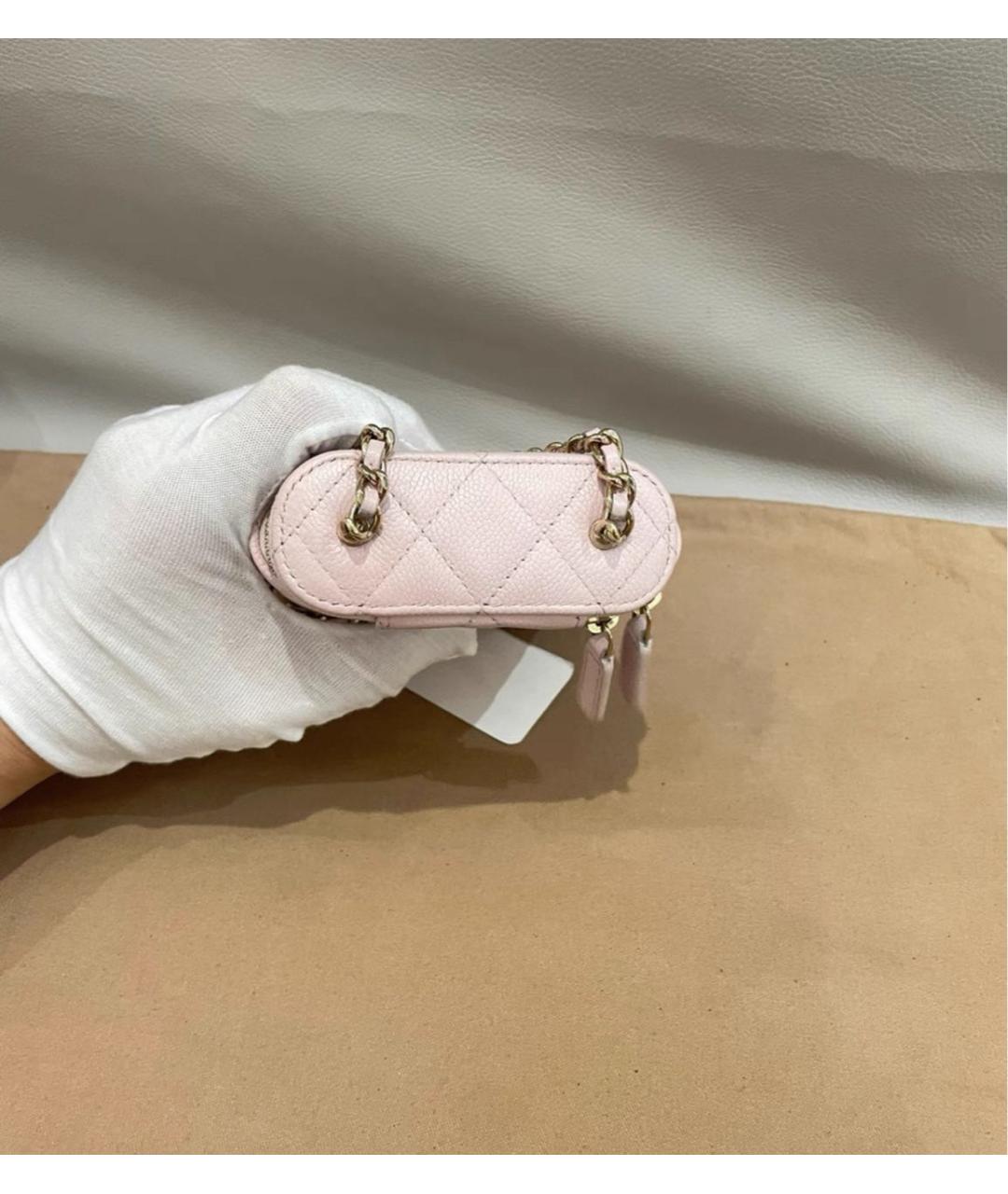 CHANEL Розовая кожаная сумка через плечо, фото 4
