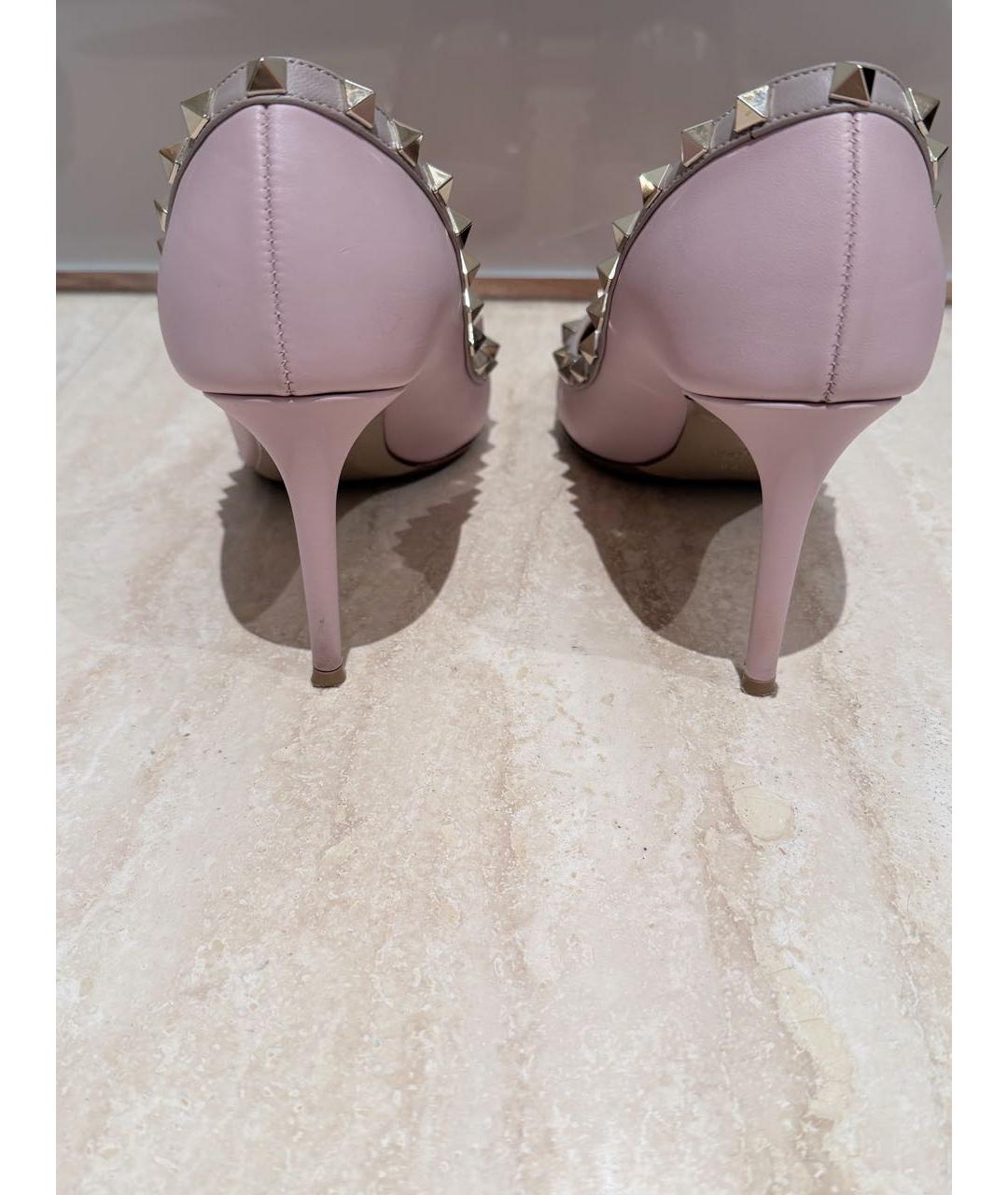 VALENTINO Розовые кожаные туфли, фото 4