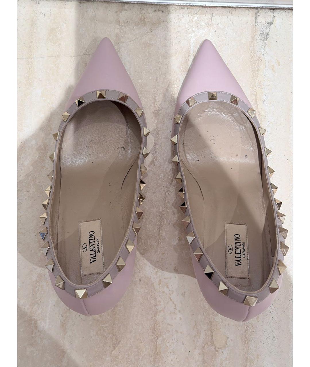 VALENTINO Розовые кожаные туфли, фото 3