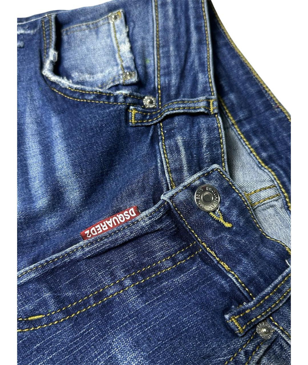 DSQUARED2 Темно-синие деним шорты, фото 6