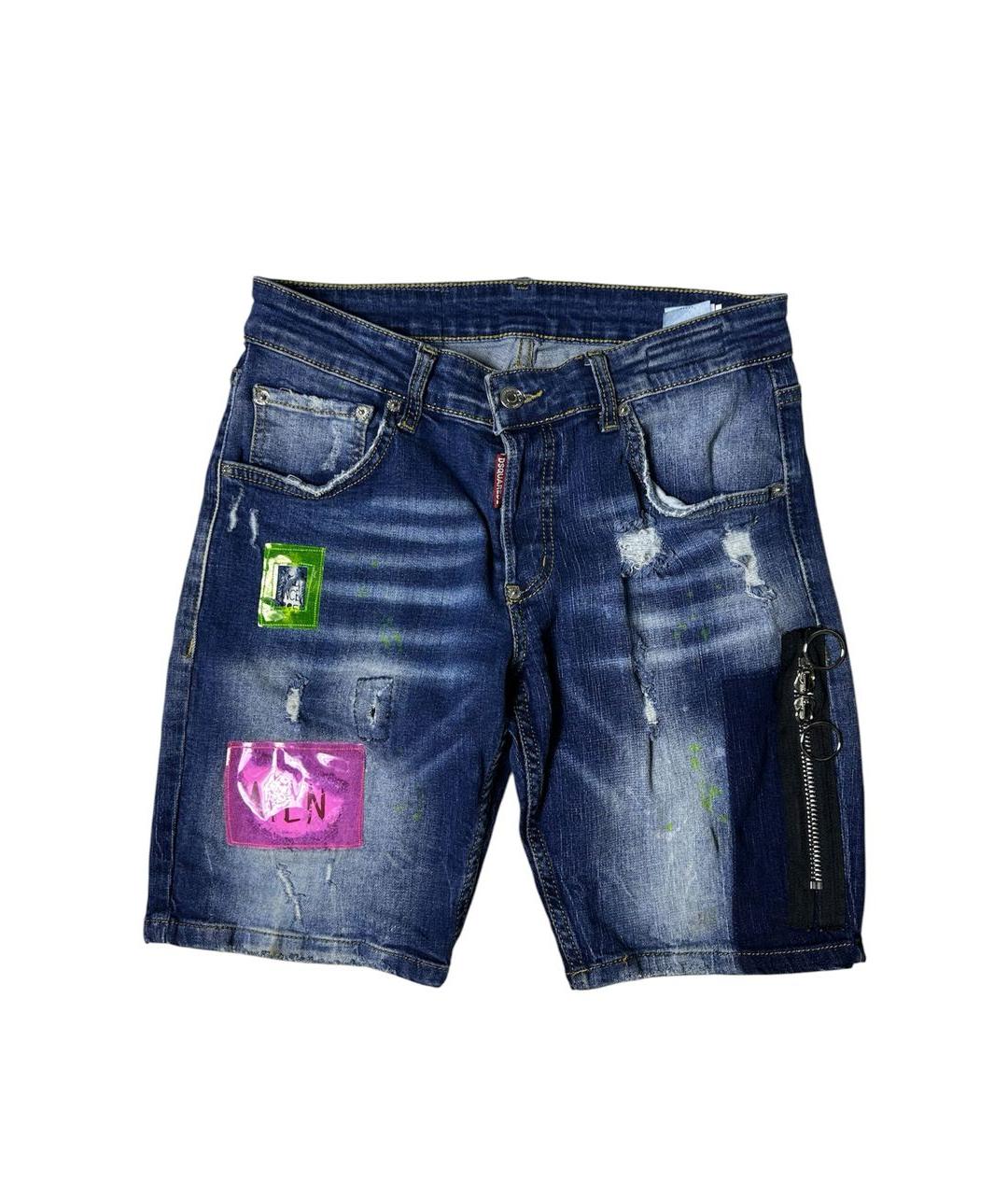 DSQUARED2 Темно-синие деним шорты, фото 1