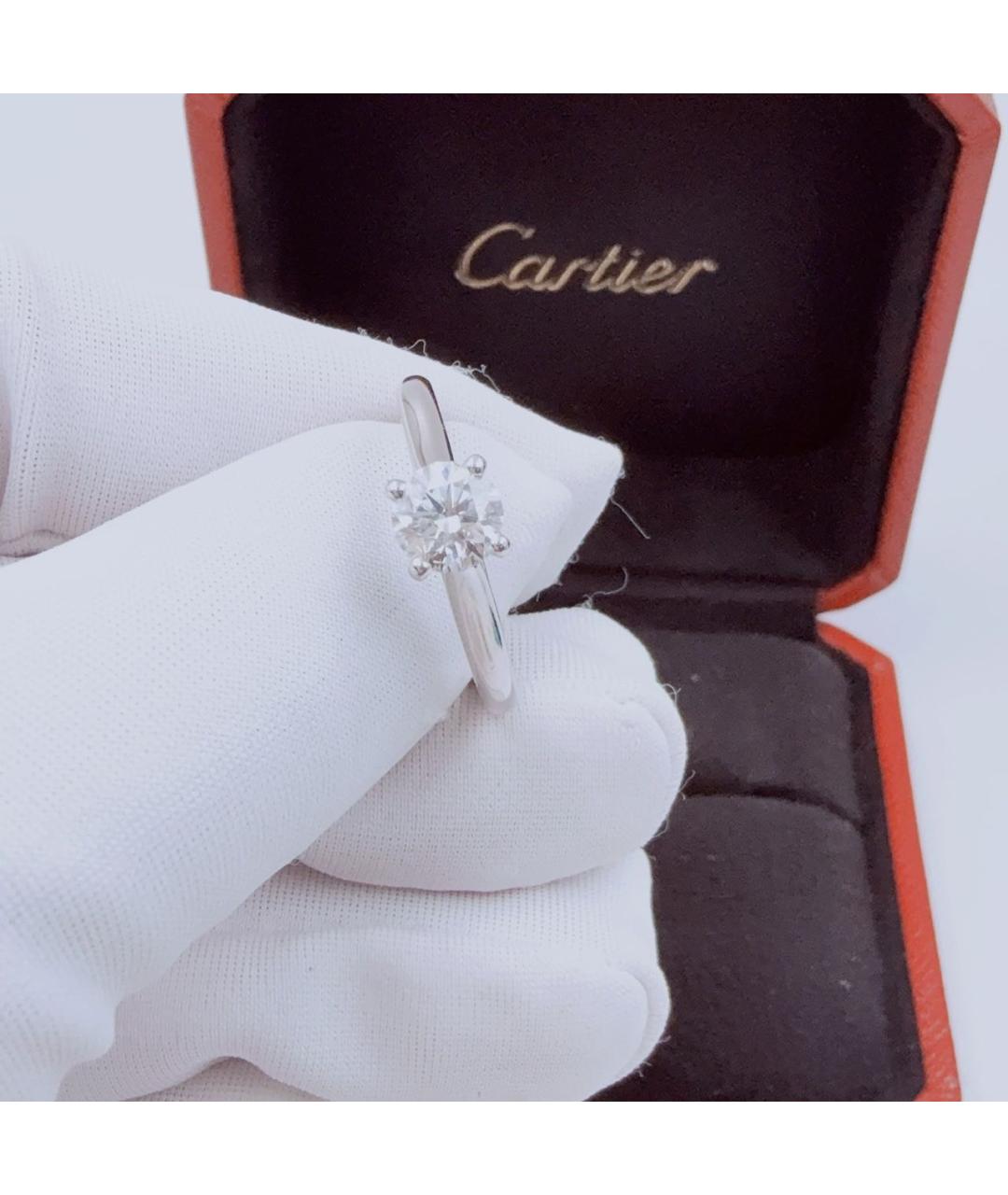 CARTIER Белое платиновое кольцо, фото 4
