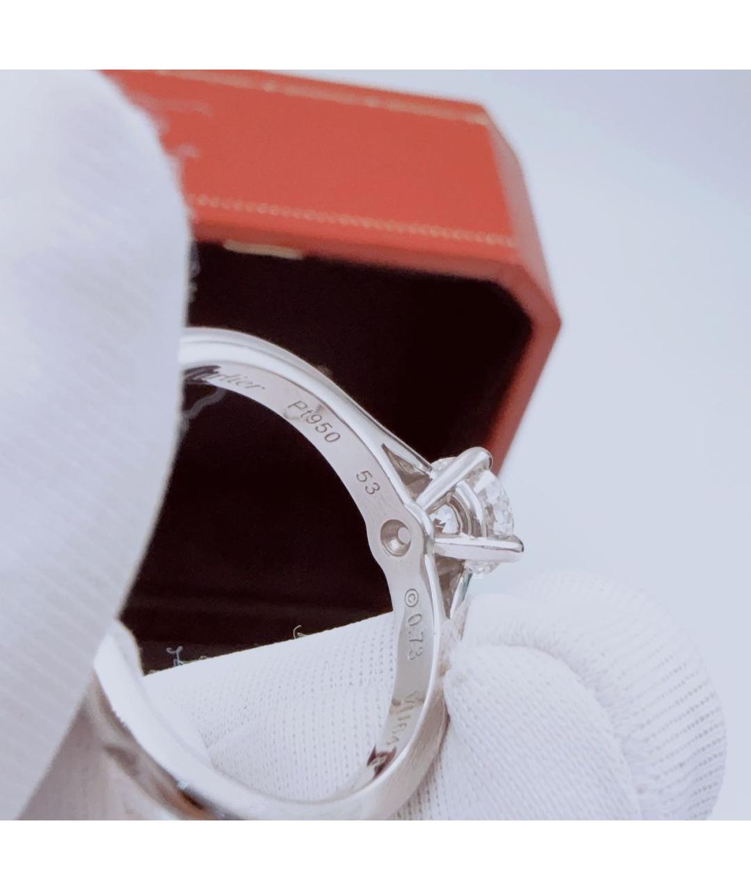 CARTIER Белое платиновое кольцо, фото 5