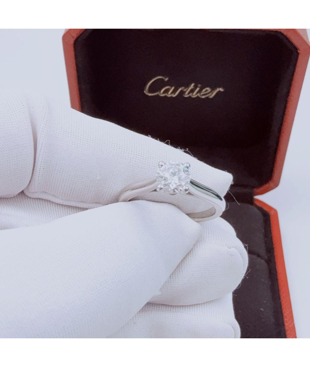 CARTIER Белое платиновое кольцо, фото 2