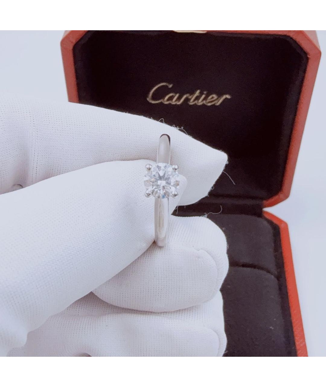 CARTIER Белое платиновое кольцо, фото 3