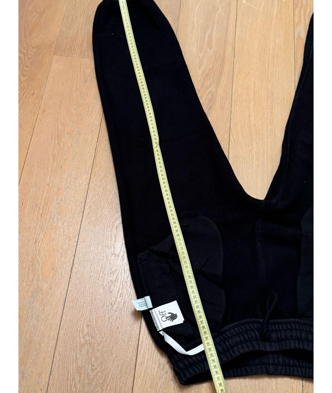 OFF-WHITE Черные хлопковые повседневные брюки, фото 6