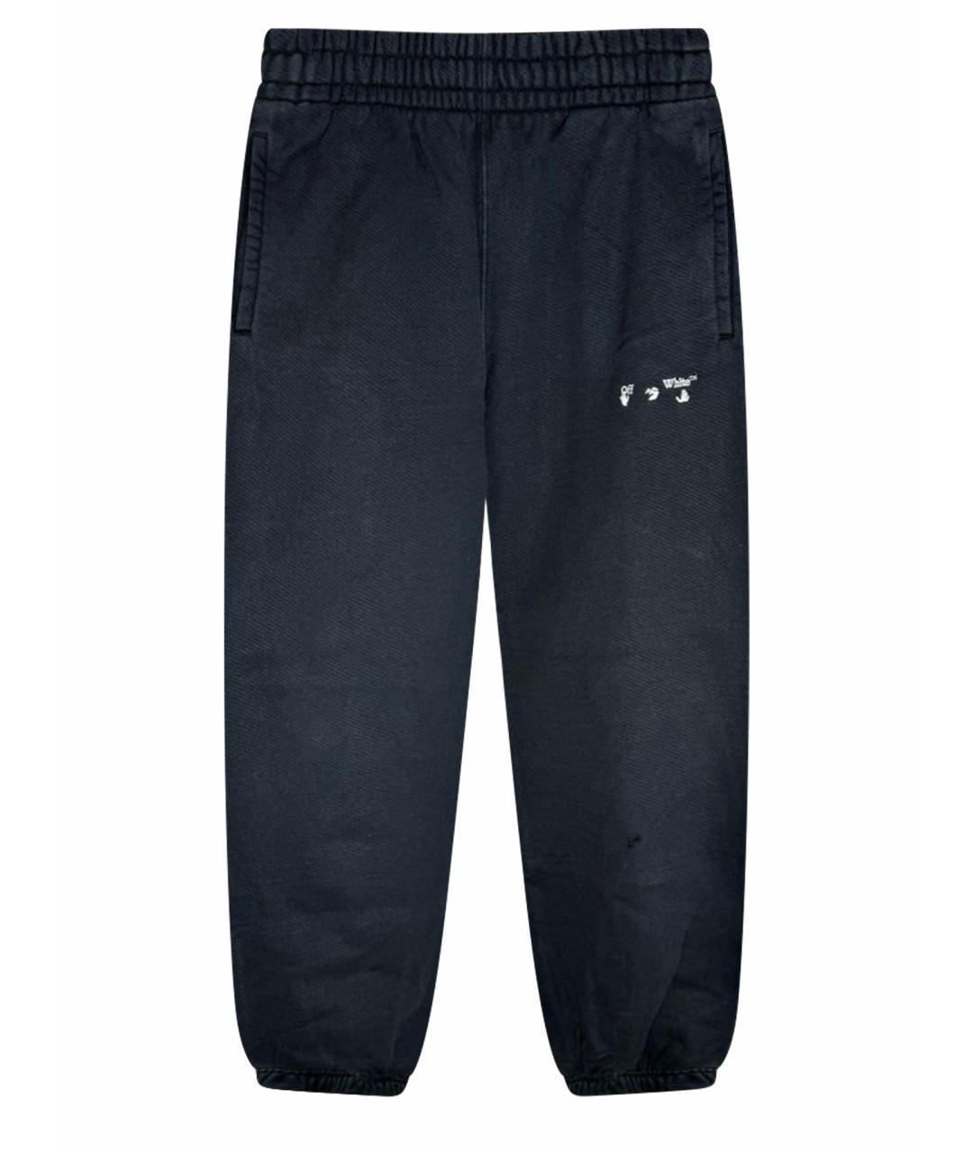 OFF-WHITE Черные хлопковые повседневные брюки, фото 1
