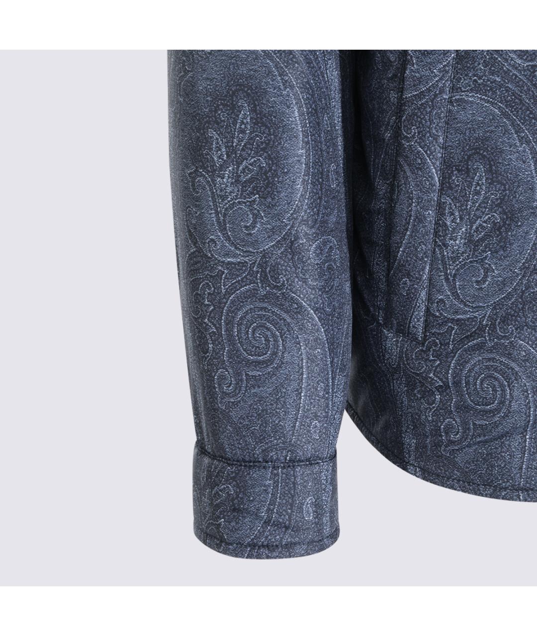 ETRO Голубая кэжуал рубашка, фото 4
