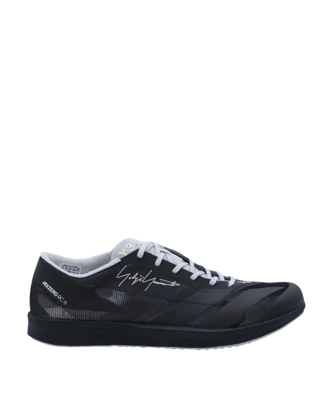 Y-3 Черные синтетические низкие кроссовки / кеды, фото 1