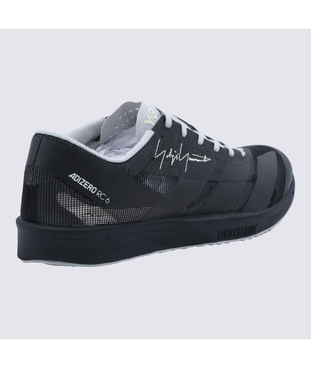 Y-3 Черные синтетические низкие кроссовки / кеды, фото 3