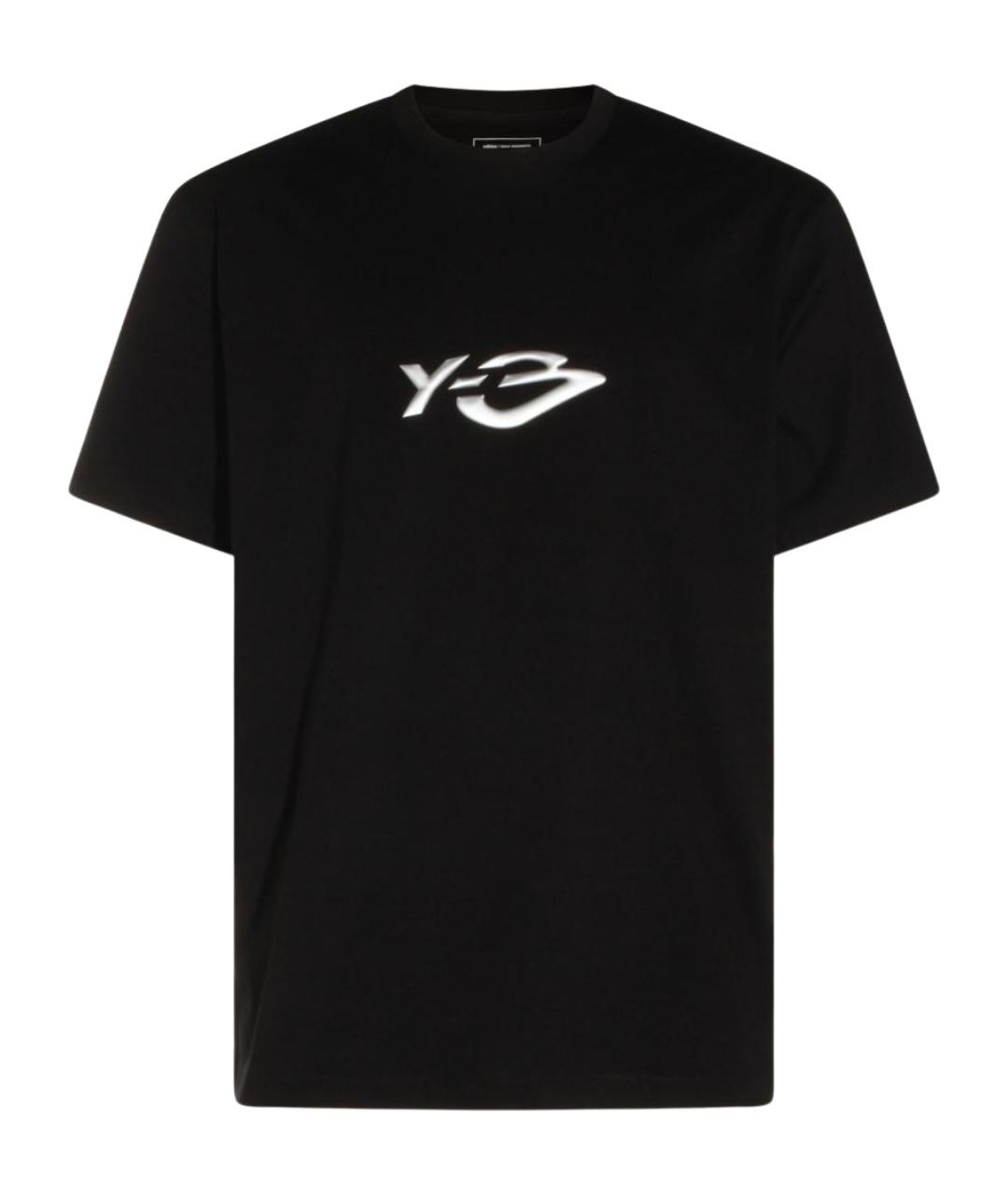 Y-3 Черная хлопковая футболка, фото 1