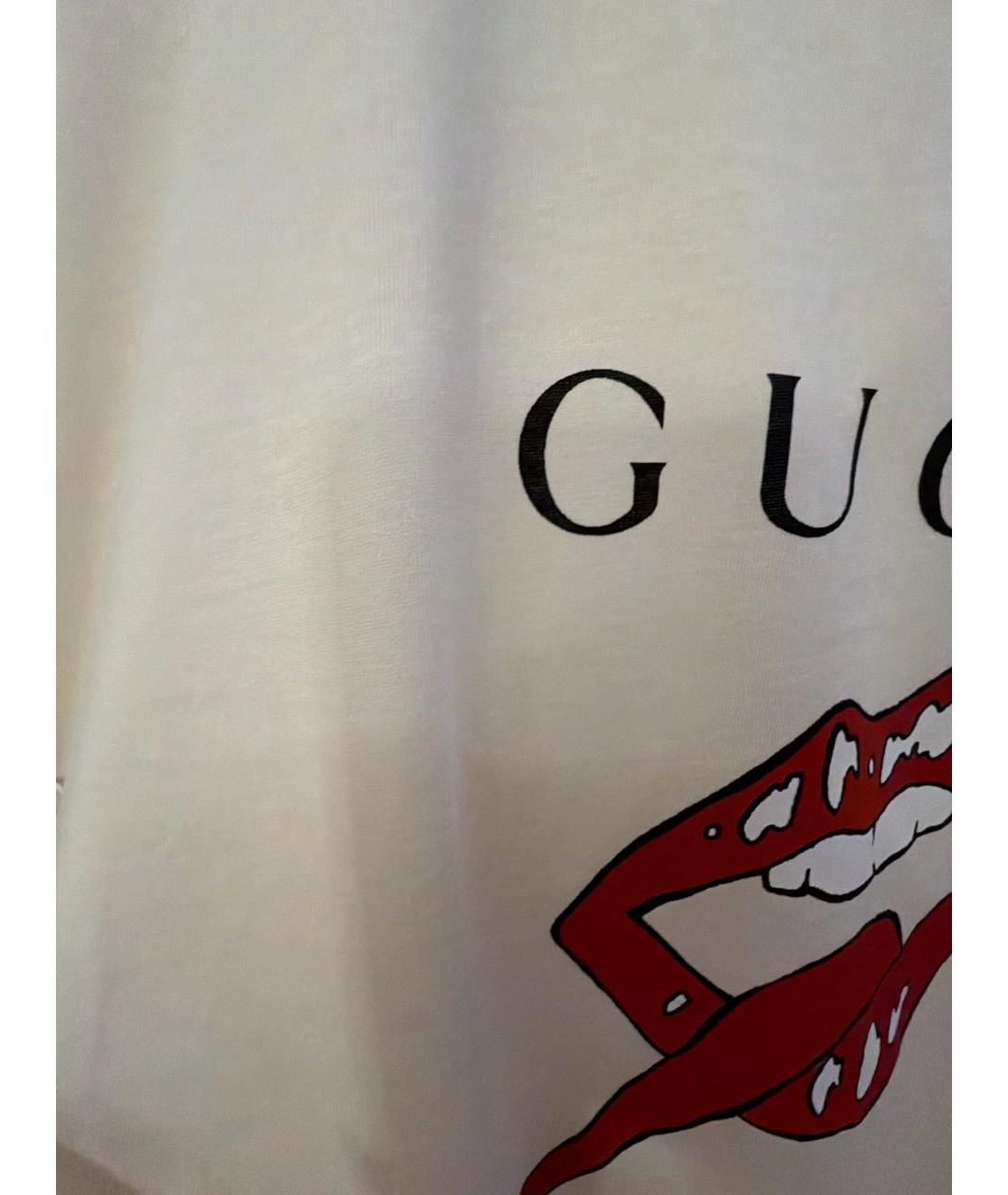 GUCCI Бежевая хлопковая футболка, фото 4