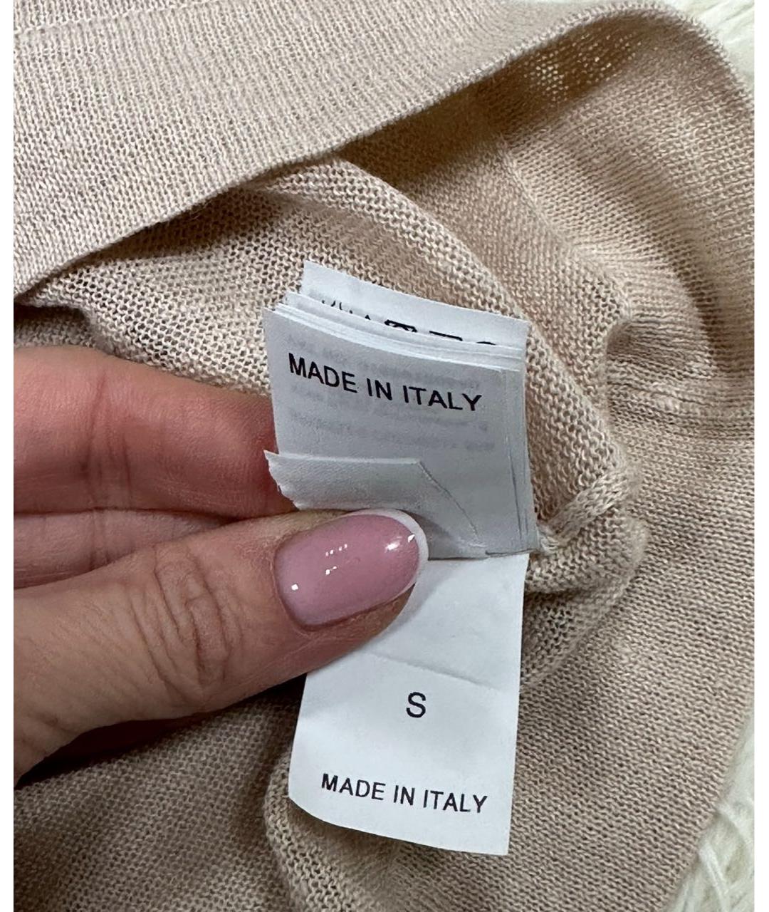 BRUNELLO CUCINELLI Бежевая льняная футболка, фото 6