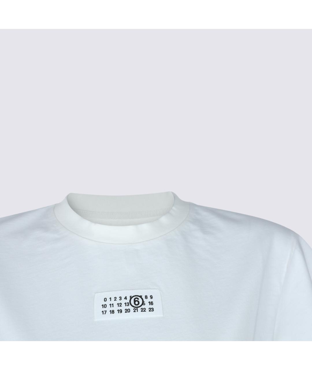 MM6 MAISON MARGIELA Белая хлопковая футболка, фото 3